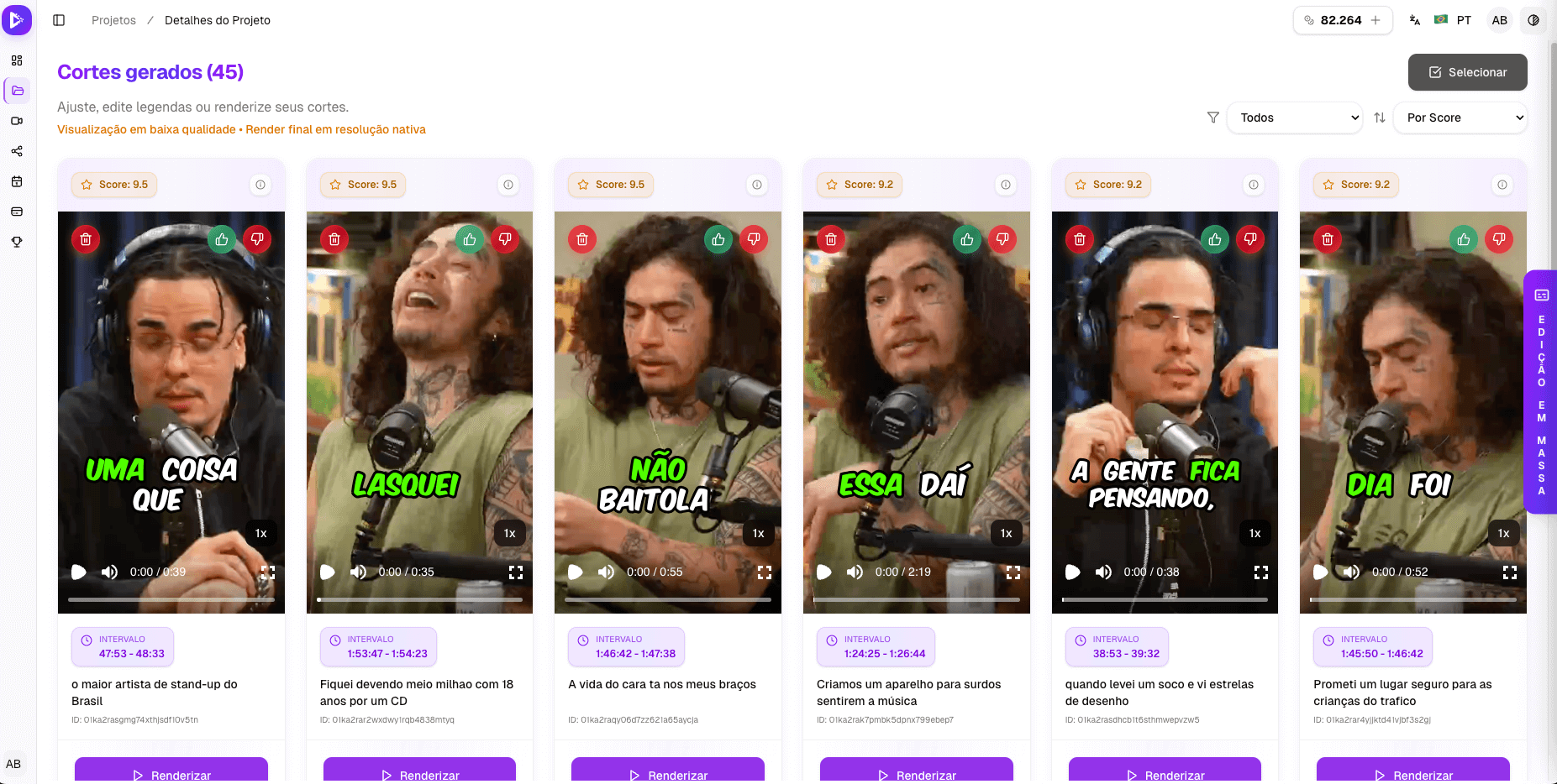 See the generated clips